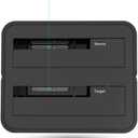 WAVLINK USB 3.0 and USB C to SATA Dual-Bay External Hard Drive Docking Station for 2.5/3.5 Inch HDD/SSD with UASP (6Gbps), Support Offline Clone/Duplicator Function [16TB X2 ]-Black