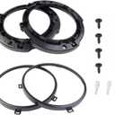 7 Inch Headlight Mount Bracket Retaining Bracket Ring kit Replacement for Jeep Wrangler JK 2007-2017 Front Left and Right Pair Black