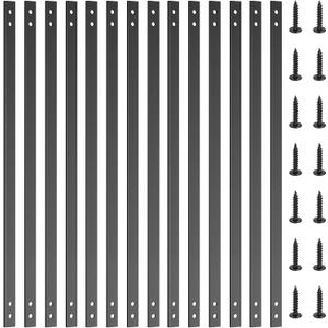 Akenow 51 Pack Deck Balusters for Deck Railing, 36"X1" Heavy Duty Cast Iron Stair Railing, Flat Straight Baluster with Screws, Compatible with Wood & Composite Deck for Porch, Fence, Patio