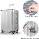 T Tersely 3 Pieces Luggage Cover Protectors, for 20 24 28 inch luggage Clear PVC Suitcase Cover Set,Waterproof Suitcase Protective Covers for Tsa Approved for Travel
