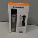 Le Creuset Salt and Pepper Mill Set, 8" x 2 1/2" each, Black & White (Large)