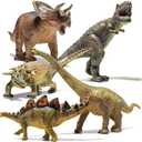 PREXTEX Jumbo Dinosaur Toys Set - 5 PCS Large, Realistic Dinosaur Toys for Kids - Lifelike Dino Toy Figures for Play and Learning - Giant Dino Figures with Hand-Painted Details