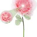 Wedding Giant Electric Artificial Flower: Auto-Open Organza Flower Decorations with Light - Large Floor Stand Blooming Flower Home Decor - Huge Banquet for Birthday Party Display (Pink, 23.62 IN)