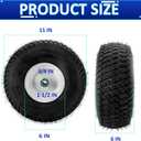 15x6.00-6" Lawn Mower Tires with 3/4" Iron Bushing, 3" Offset Hub 4 Ply 15x6-6nhs Heavy Duty Riding Lawn Mower Replacement for John Deere Mower Craftsman Mower, Garden Lawn Tractors 2-Pack by Cenipar