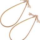 Elegant Metal Spring Curtain Straps Elk Tiebacks for Drapery No-Drill Installation for Sheer Curtains (38.5X2CM, Golden)