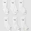 Nike Kids' 6-Pack Performance Socks (X-Small, White)