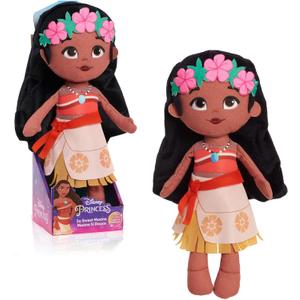 Disney Princess So Sweet Princess Moana, 12 Inch Plushie with Brown Hair, Disney Moana, Kids Toys for Ages 3 Up by Just Play