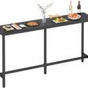 FDW 71” Bar Table, Bar Height Pub Table with Sturdy Legs & Adjustable Foot Pads, Counter Height Dining Table for Bar, Pub, Kitchen, Dining Room, Coffee Shop – Black