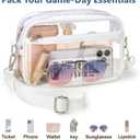 PACKISM Clear Bag for Stadium Events - Clear Purses for Women Stadium Crossbody Concert Bag for Game Day, Sports, Festival