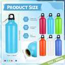 Yaomiao 36 Pcs Lightweight Aluminum Water Bottle Bulk 17 oz Leak Proof Bike Water Sports Bottles with Buckle and Twist Cap Team Reusable for Sports Gym Bicycle Camping(Bright Tones)