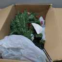 Christmas Tree 30 inch Prelit 2 Set Pathway Porch Christmas Trees Pre-Light LED Battery Operated Outdoor Xmas Decor for Entrance Driveway, Yard, Garden, Red Berries, Pine Cones