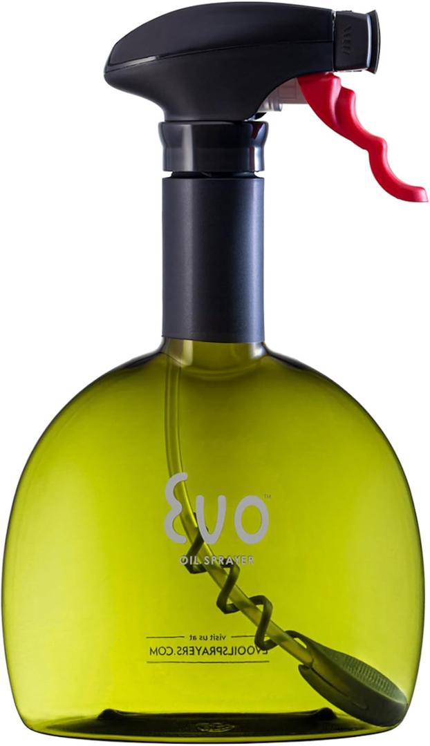 Evo Oil Sprayer Original, Non-Aerosol for Olive, Cooking Oils, and Vinegars, Green, 24-Ounce Capacity