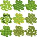 WorldBazaar 54 Pcs Shamrock Cutouts for St. Patricks Day Decorations St Patricks Day Clover Cutout Shamrocks 6 x 6