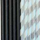 3 x 500 Count | Kingseal FSC Certified Paper Cocktail Straws, Stirrers, Unwrapped, 5.75 Inch Length x 6mm Diameter, BLACK, "Jumbo" Size, Biodegradable, Earth Friendly, Bulk Pack - 1 Box of 500