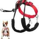 No Pull Dog Harness Medium Size Dog with Red Padded Sherpa Sleeves, Breathable Training Halter, Provides to All Medium Sized Breeds by Sporn