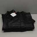 Tanming Womens Faux Leather Jacket Hooded Moto Biker Coat Outerwear Fall Fashion Outfits Winter Clothes (Medium, Black)