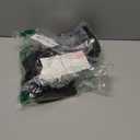 MakeMeChic Women's PU Leather Going Out Top Buckle Y2K Halter Crop Corset Party Clubwear (Black)