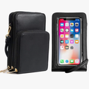 Borovilla Crossbody Cellphone Purse Women Touch Screen Bag RFID Blocking Wallet Handbag Shoulder Strap, Black