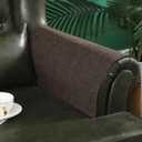 Sofa Arm Cover,Non Slip Couch Arm Cover Washable Recliner Chair Armrest Covers Protectors Set of 2 Wavy Border Armrest Covers for Sofa (18" x24", Brown)