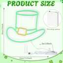 Tuanse Lighted St. Patrick's Day Tree Topper Decorations 11 Inch LED Irish Neon Sign Decorations Green Decor with Battery Operated or USB Powered for Party St. Patrick's Day Holiday(Top Hat)