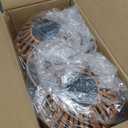 2 Pack Solar Lanterns Outdoor Waterproof, Rattan Solar Lights for Yard, Outdoor Garden Lights, Hanging Lanterns Decorative Birthday Gifts for Mom Grandma, Outdoor Lanterns for Porch, Patio, Pathway