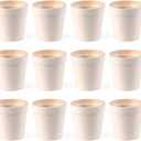Fun Express Mini Flower Pots Ceramic Set of 12 - Unpainted White 3 Inch Plant Pots Ready to Paint | DIY Ceramic Painting Kit for Kids Craft Projects, Classrooms & Art Activities | Bisque Ceramics