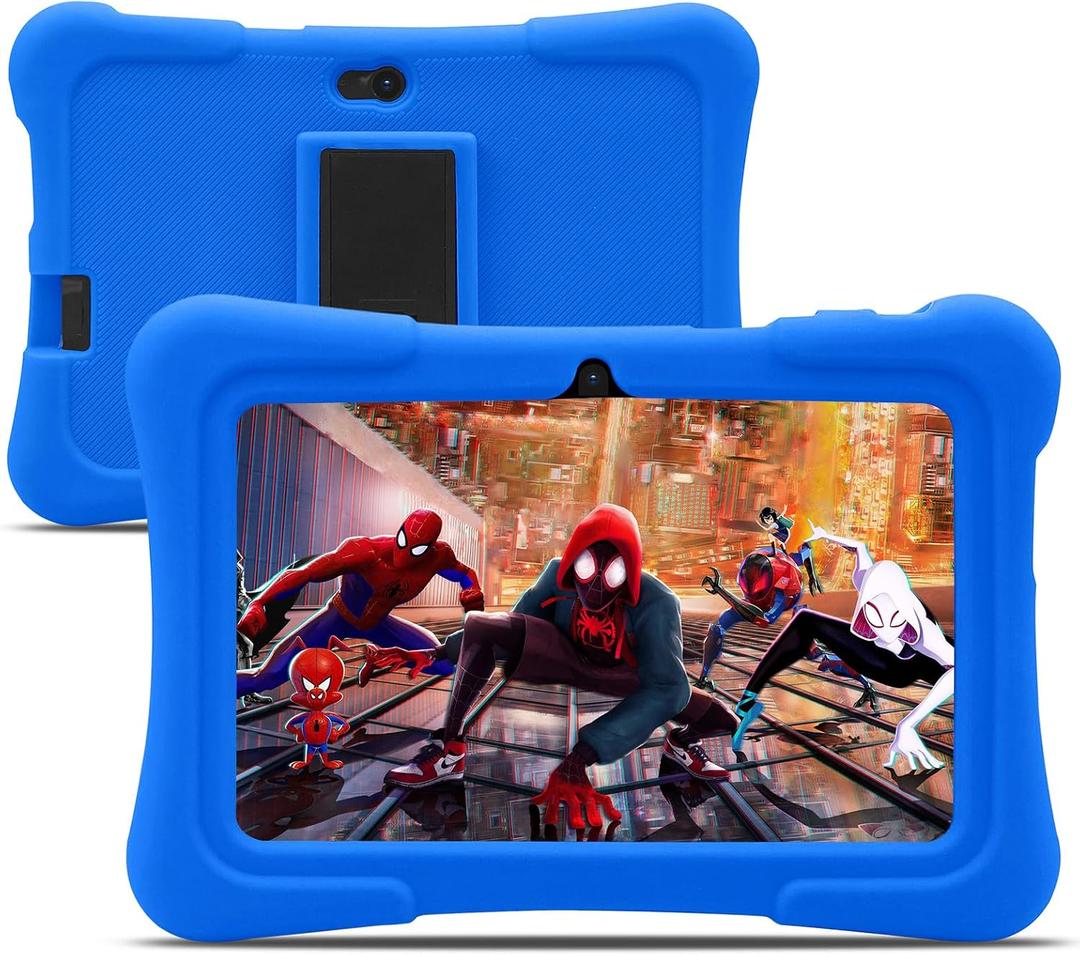 7 Inch Kids Tablet, Android Toddler Tablet, 32GB, WiFi, Educational Games + Parental Control, Kids Software Pre-Installed, Includes Kid-Proof Case, Dark Blue
