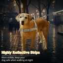 No Pull Dog Harness, Reflective Puppy Harness with Soft Padded Handle, Escape Proof/Quick Fit Adjustable Pet Harness for Small Medium Large Dogs, Easy for Training Walking (Yellow, M)