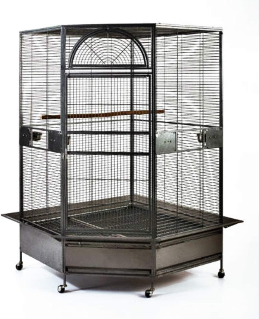 Parrot Escape Jumbo Corner Bird Cage Aviary (X-Large) (73.0"L x 51.2"W x 51.2"H)