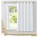 NICETOWN Sliding Door Curtain Window Treatment, Home Decoration Extra Wide Solid Blackout Curtains/Drapes for Patio Door (Pure White, W70 x L72)