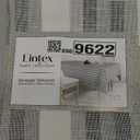 Limalred Farmhouse Striped Embroidery Rectangle Tablecloth, Openwork Heavy Weight Linen Wrinkle Resistant Table Cloth Coffee Table Cover for Home Party Banquet Decor 52 x 70  Inch Grey