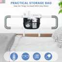 Bed Rails for Elderly Adults Safety with Foldable Side Table, ASTM Approved Adjustable Bed Assist Rail for Seniors, Non-Slip Handle, Storage Pocket, Fits Twin/Full/Queen/King