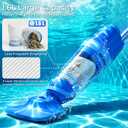 Pool Vacuum for Above Ground Pool, 1427 GPH Powerful Stable Suction, Telescopic Pole up to 90.7", 1H Runtime, Cordless Pool Vacuum for Inground Pools, Extra-Large Filter, Ideal for Leaves/Sand/Debris