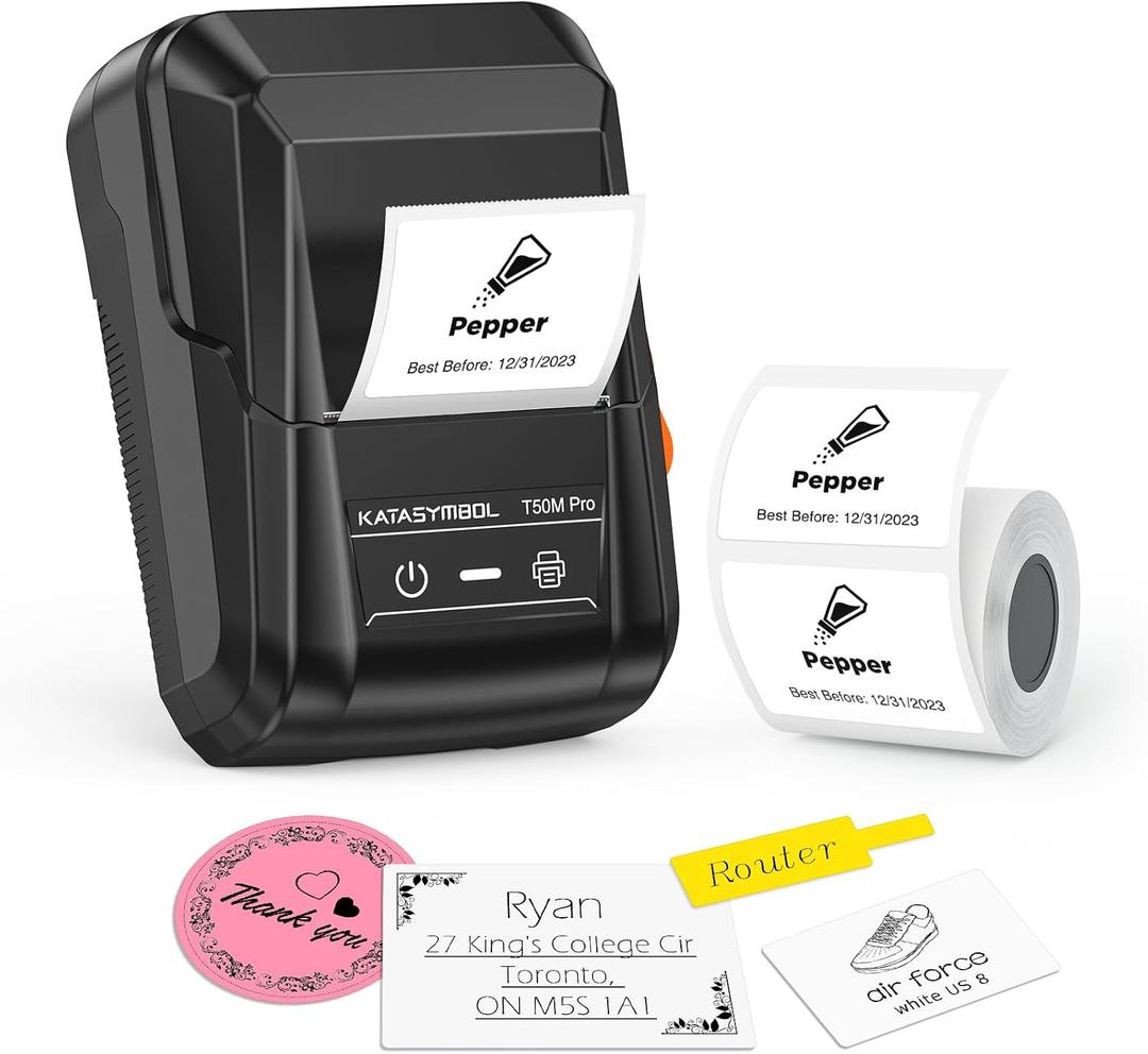 T50M Pro Bluetooth Label Maker Machine, Black