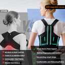 Back Brace Posture Corrector for Women and Men Comfy Shoulder Straightener, Pain Relief: Upper/Lower Back.Support for Scoliosis, Hunchback, Thoracic Spine Upgraded Full Back Support. Medium, Black