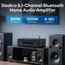 Daakro Stereo Receivers Home Audio Amplifier w/DSP Display,300W Rated Power 5.1 Channel Bluetooth Receiver,Home Amp w/BT/CD/DVD/AUX/USB/BT/FM/Opt/COA/MIC for Home/Studio/Theater Passive Speakers