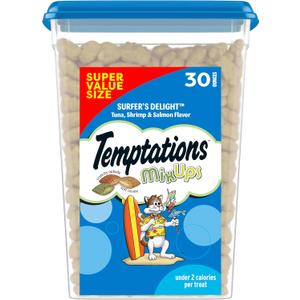 Temptations MixUps Surfer's Delight Flavor Crunchy and Soft Cat Treats, 30 oz. Tub (1.88 Pound (Pack of 1))