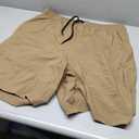 Arcweg Men's Big and Tall Swim Trunks Plus Size Swimsuit for Men with Compression Liner & Zipper Pocket (Brown, XL)