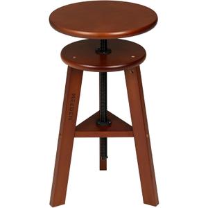 MEEDEN Wooden Drafting Stool with Adjustable Height, Artist Stool,Office Studio Stool, Up to 220 Lbs,German Beech Wood, Perfect for Artists Studio,Home Use,Kitchen,Bars (Deep Walnut)