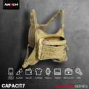 Outdoor Tactical Chest Bag for Men Sports Rig Vest with Pouch Phone Adjustable EDC Travel Pack (XXXL)