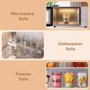 4 Pack Overnight Oats Containers with Lids, Oatmeal Container, 16oz Leak Proof Oats Jars, BPA Free, Reusable, Portable Plastic Food Storage Container for Oatmeal, Yogurt, Soup, Cereal, Milk and More