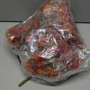 Artificial Fall Fake Flowers for Outdoor, 2 Pcs Faux Hanging Flowers Outdoor Fall Decor, UV Resistant No Fade Fake Mums Silk Flower for Front Door Porch Planters Patio Yard Garden(Orange Autumn Red)