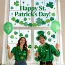 106 PCS St Patricks Day Window Clings, 8 Sheets Reusable Static Cling Stickers for Glass Window, No Glue Saint Patricks Decor for Home Office, School, Kids Gifts