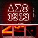 Dst Sorority Neon Sign for Wall Decor Dst Neon Light for She Shed Dimmable Greek Sorority Paraphernalia Light Up for Party Living Room Bedroom Birthday Gift for College Women Size13.7 * 10.8In(P140)