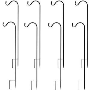 MIXXIDEA 37 Inch Heavy Duty Garden Shepherds Hooks for Outdoor Height Adjustable Plant Hangers Outdoor Shepherds Hook for Bird Feeders, Lanterns,Outdoor Dcor, Plants, Wedding, Garden (37inch 8PK)