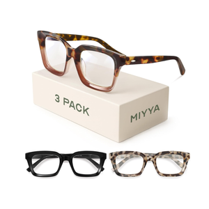miyya Stylish Reading Glasses for Women, Cheaters Eyeglasses, Oversized Blue Light Readers, Fashion Eye Glasses