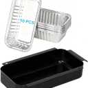 Grease Tray Replacement with 10 PCS Aluminum Drip Pans for CharBroil Performance 463331221 463365021 463448021 TRU Infrared 4-Burner Gas Grill Grease Catcher Pan for CharBroil 9328812P06 G416-0015-W1