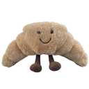 WqWqian Croissant Plush Toy - Soft Stuffed Croissant Gift, 14 inch Cute Food Stuffed Animals Pillow for Kids & Adults