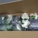 Datietiao Artificial Camellia Tree 2 Pack - Realistic Camellia Plants in Pot with White Flowers, Lifelike Faux Greenery for Living Room, Patio, or Wedding, White
