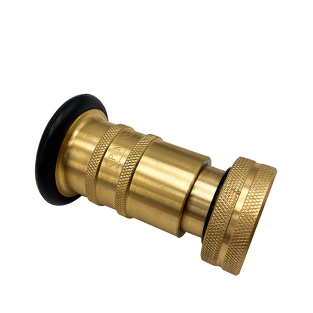 SAFBY Fire Hose Nozzle Brass Fire Equipment Spray Jet Fog (2" NPT/NPSH)